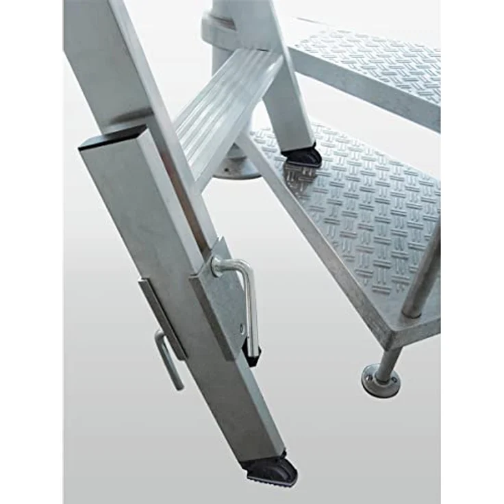 MUNK Günzburger Steigtechnik 19915 Holmverlängerung, Höhenverstellbar bis 375 mm für Rechteckrohrholme 73 mm – Bild 3