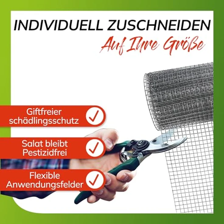 bellissa Wühlmausgitter Stahldraht Beetgitter bissfest engmaschig 210x110 cm feuerverzinkt 97142 – Bild 5