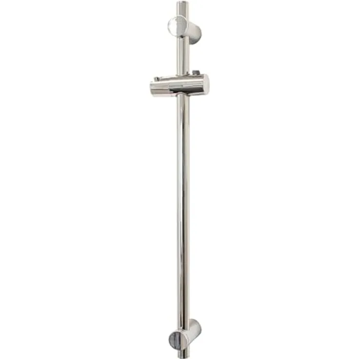 tecuro Duschstange Brausestange SUN, hochglanzverchromt, 115 cm mit variablen Wandbefestigungen und verstellbarem Brausegleiter