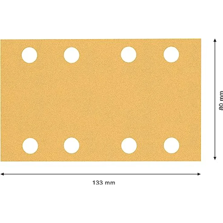 Expert C470 Schleifpapier mit 8 Löchern für Schwingschleifer, 80 x 133 mm, G 120, 10-tlg. - Preisvergleich – Bild 3