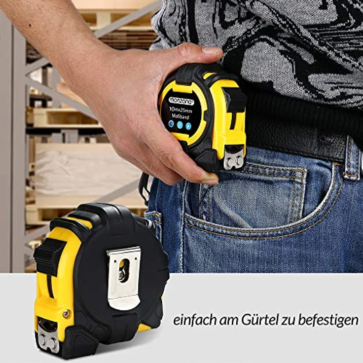 Maßband 3m 5m 7,5m 10m Bandmaß Rollmaßband Messband Rollmeter Rollband monzana® 10m – Bild 8