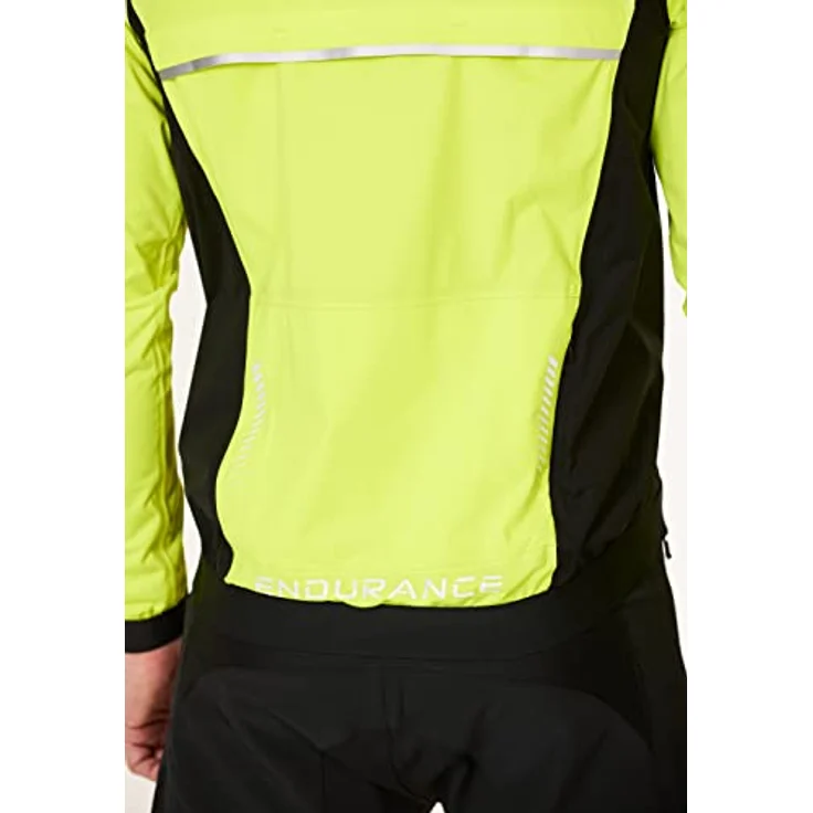 Endurance Wales, Herren Velojacke, wasserdicht und atmungsaktiv, Gelb, 3XL mit Rückentaschen – Bild 6