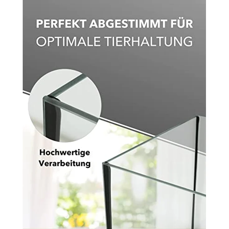 GarPet Aquarium Becken 30x20x20 cm 12 L rechteckig Glas Aquariumbecken Garnelenaquarium Mini Aquarium Salzwasseraquarium Nanobecken, Fisch – Bild 3
