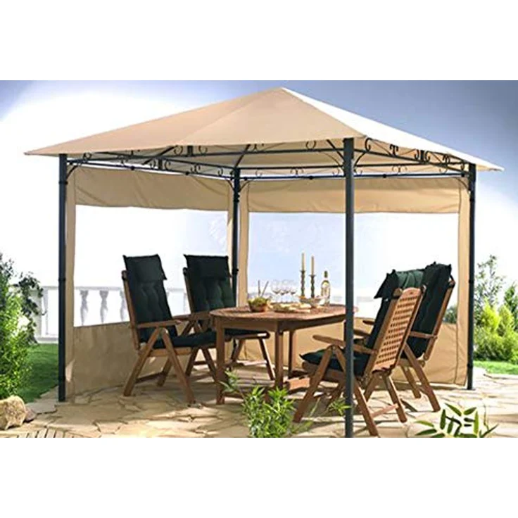 Quick Star Pavillonseitenteil Set, 2 Seitenteile 250x190 cm mit transluzentem Fenster, Sand – Bild 8