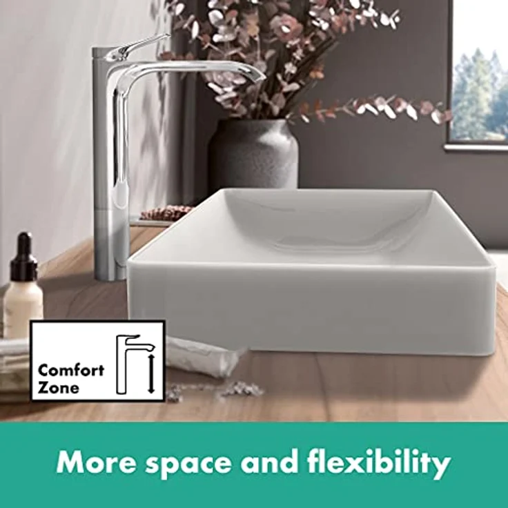 Hansgrohe Vivenis Spültischarmatur, ComfortZone 250, Keramikmischsystem, Strahlart WaterfallStream, EcoSmart, Anschlussart G 3/8 – Bild 6