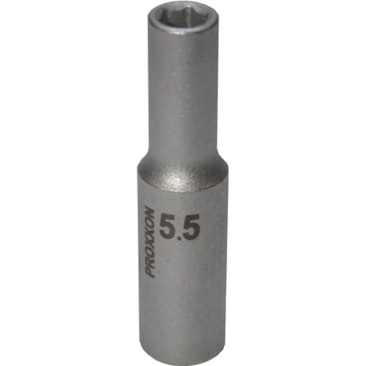 PROXXON INDUSTRIAL Bohrer- und Bitset 23769, 1/4'' Tiefbett-Steckschlüsseleinsatz aus CrV-Stahl, Gesamtlänge 50 mm – Bild 1