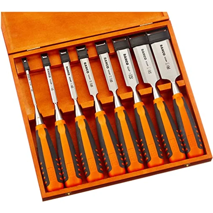 Bahco 424P-S8-EUR IR424P-S8-EUR Stechbeitel-Satz 6-10-12-16-18-25-32-36mm 8-teilig in Holzbox – Bild 4