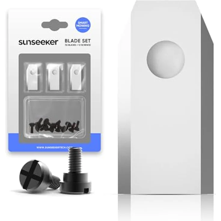 Sunseeker Ersatzmesser-Set für Rasenmäher, 12 Mähmesser in Silber für Mähroboter V3 & V3 Plus mit hoher Langlebigkeit – Bild 1