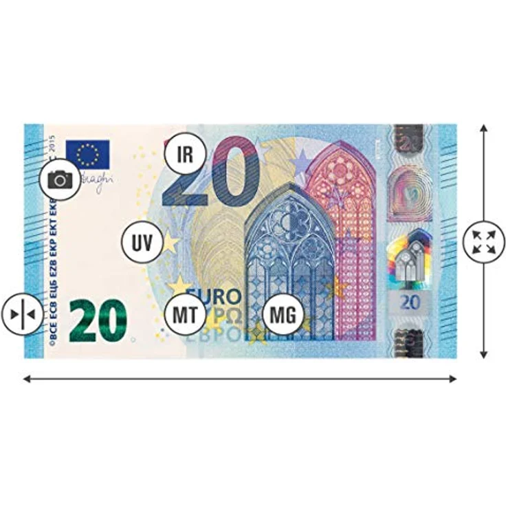 Safescan 2985-SX Geldzählmaschine, Wertzählung und Sortierung von gemischten Banknoten - Banknotenzähler mit 7-facher Echtheitprüfung - Geldzählmaschine mit Sortieroptionen – Bild 5