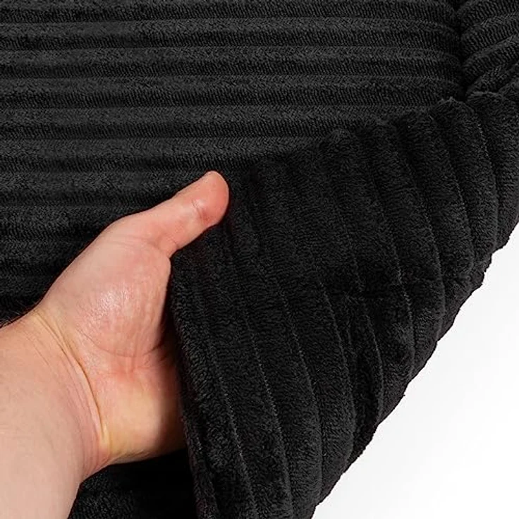 Wallace & Jones | Liegematte Cardi, Liegekissen für Hunde - schwarz | S | ca. 60 x 45 cm – Bild 3