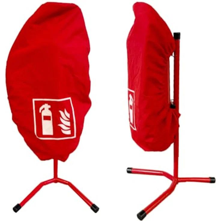 FireLoq® 6kg Pulver Feuerlöscher, inklusive Ständer und roter Schutzhaube mit Prüfnachweis – Bild 2