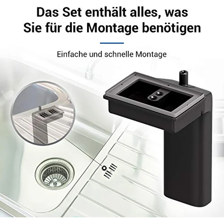 Spülenüberlauf flach Anschluss für Edelstahl-Küchenspülen mit rechteckigem Überlaufloch/Überlaufgitter im Waschbecken inkl. Dichtung und Befestigungsschraube – Bild 5