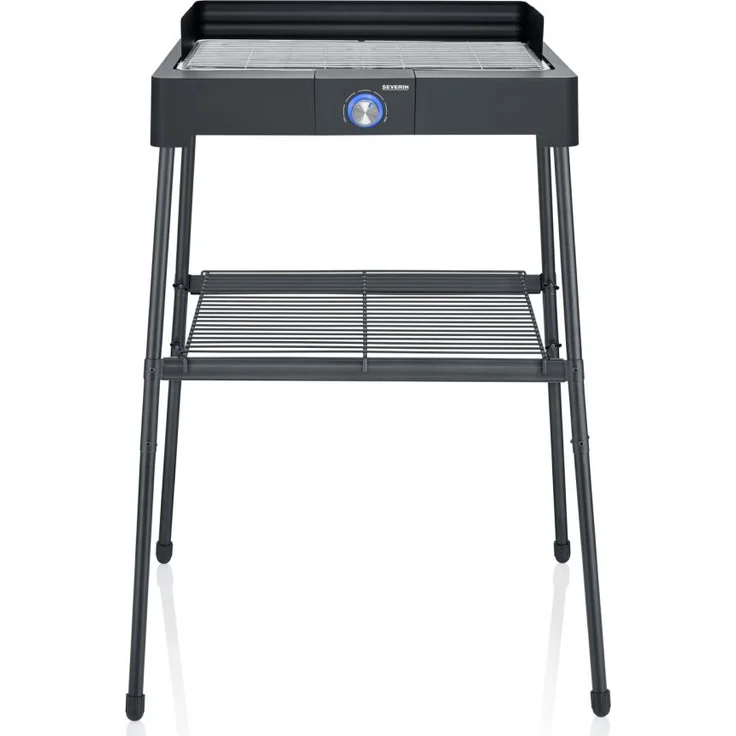 Severin PG 8561 Elektrogrill, Standgrill mit Grillrost, schwarz, 2.200 Watt, 44,5 x 26 cm Grillfläche – Bild 2