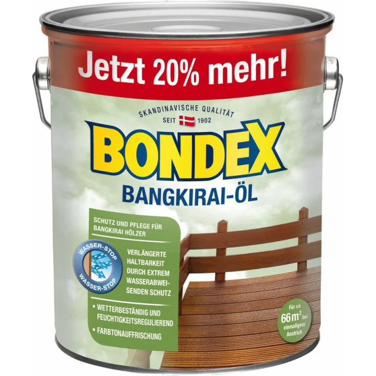 Bondex Bangkirai Öl 3 l 329610 Witterungs- und UV-Schutz, Holzpflegeöl – Bild 1