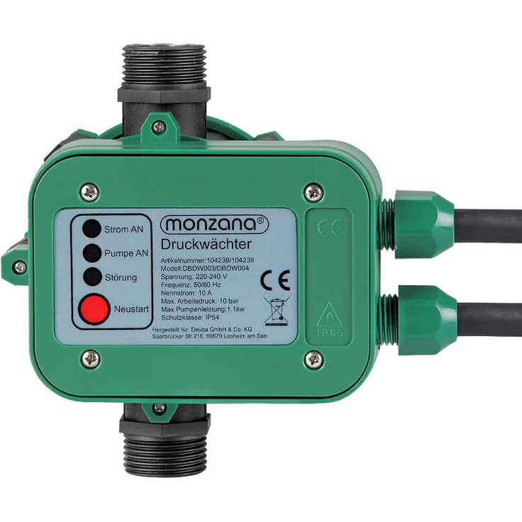 Deuba monzana® Druckschalter Druckwächter Pumpensteuerung Gartenbewässerung mit Kabel – Bild 3