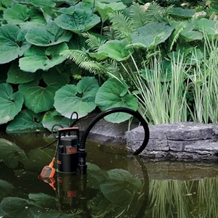 Black+Decker BXUP750PTE Tauchpumpe, 750 W, 13.000 l/h Fördermenge, max. 8 m Förderhöhe, mit Schwimmerschalter und Überhitzungsschutz – Bild 7