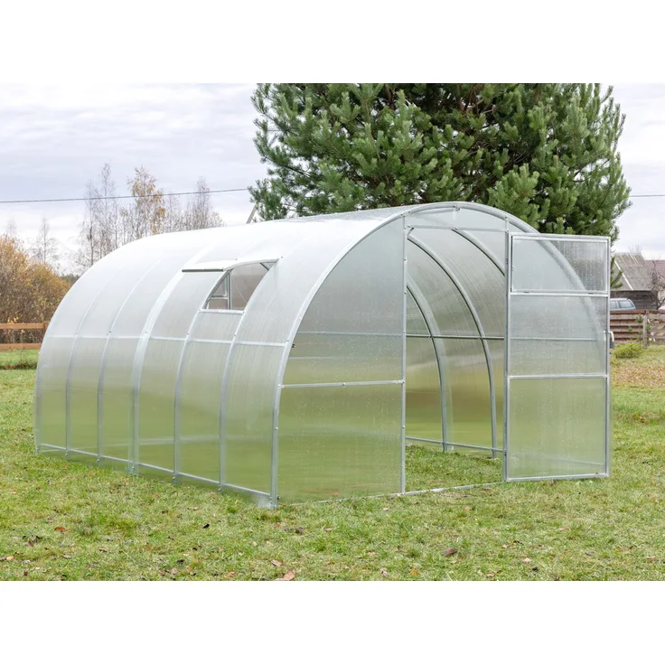 Garten Dream Polycarbonat-Gewächshaus "Titan" 3x10m, verzinkte Stahlkonstruktion mit 4mm Polycarbonat und zwei integrierten Fenster-Türen