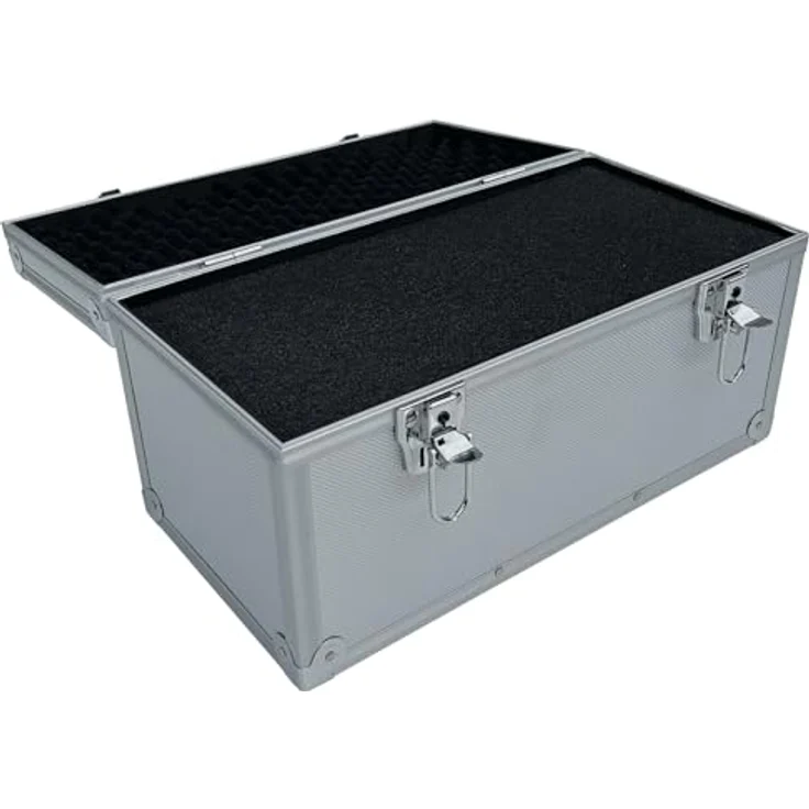 ECI Tools Werkzeugkoffer Alubox Alukoffer Silber 60 cm, Aluminium/Kunststoff, individuell anpassbare Polsterung aus Schaumstoff/Würfelschaum, stoßgeschützte Ecken – Bild 5