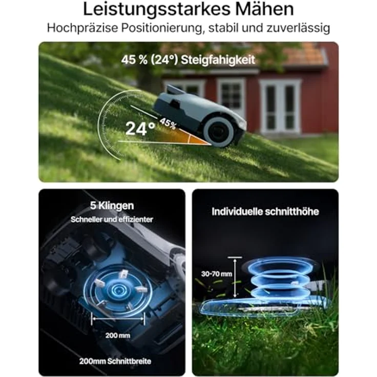 Anthbot Genie 1000, Mähroboter mit intelligentem Schnittsystem und autonomem Betrieb – Bild 8