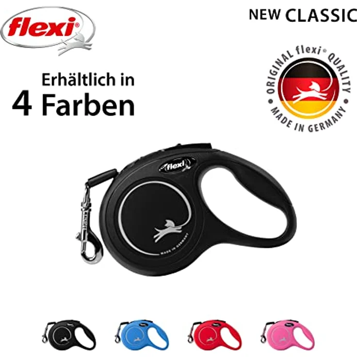flexi New CLASSIC Gurt-Rollleine schwarz XS – 3m – Bild 5