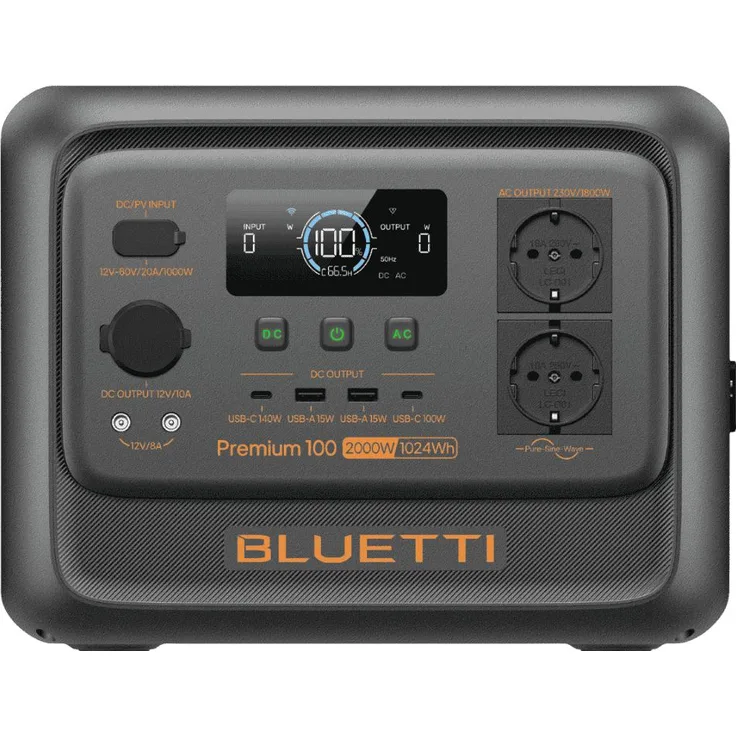 Bluetti Premium 100 V2, Power Station mit 1 kWh Kapazität und UltraCell-Technologie, kompakt