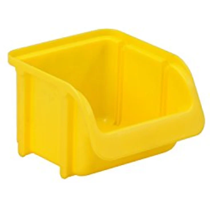 hünersdorff Sichtbox, PP Lagersichtbox Gr. 1, 3 Stück, gelb, (B x H x T) 115 x 100 x 75mm – Bild 1