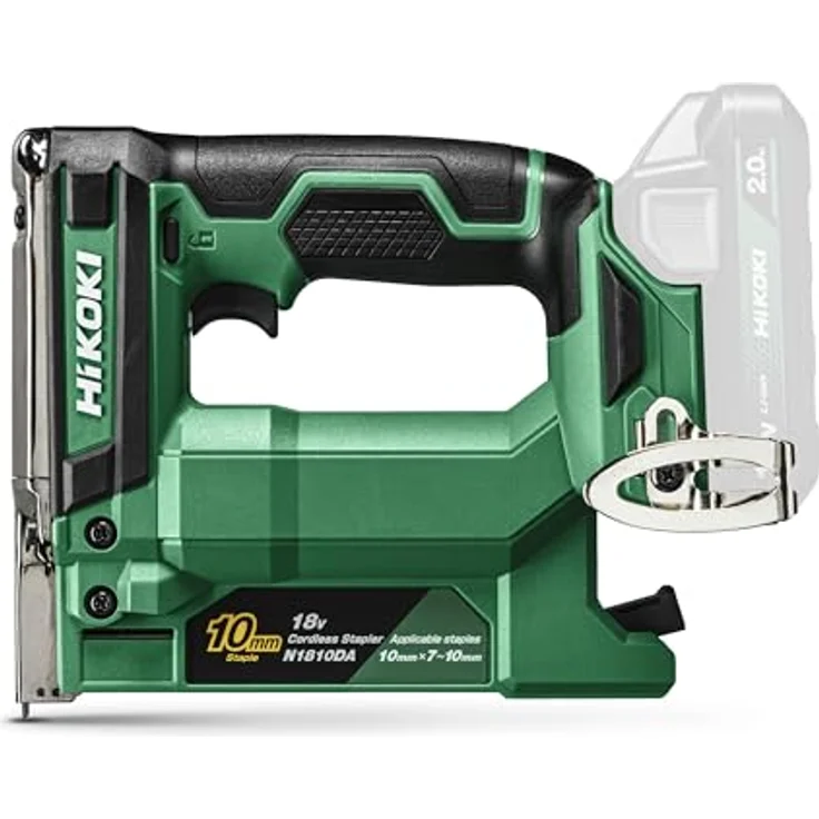 HiKOKI N1810DA N1810DAW4Z Akku-Nagler, 18V/5,0 Ah, kompakt und leicht, hohe Heftgeschwindigkeit bis 5 Klammern/Sekunde, langlebiges Metall-Frontgehäuse – Bild 1