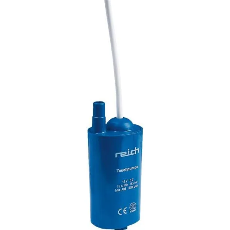 Reich Tauchpumpe 15 l/min, 12 V mit 0,5 bar Druck, VDE-EMV, CE-zertifiziert