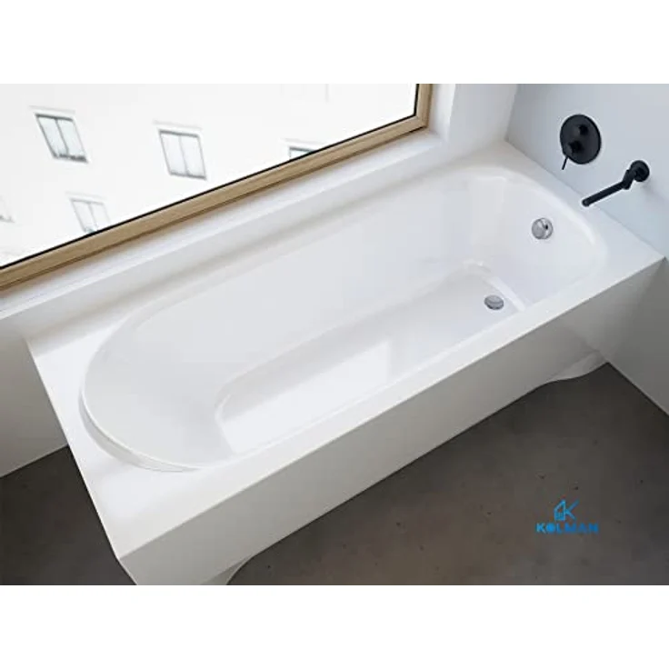 KOLMAN Badewanne MEDIUM Rechteck 190x80 mit AcrylSchürze, Ablaufgarnitur und Füßen Komplettset 4in1 Premium Original Acryl Wanne Siphon, reinweiß – Bild 2