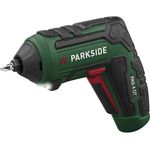 Parkside PAS 4 D7, 4 V Akku-Schrauber-Set mit 4 BBQ-Aufsätzen, max. 10 Nm, inklusive USB-C-Ladekabel und Holzbox