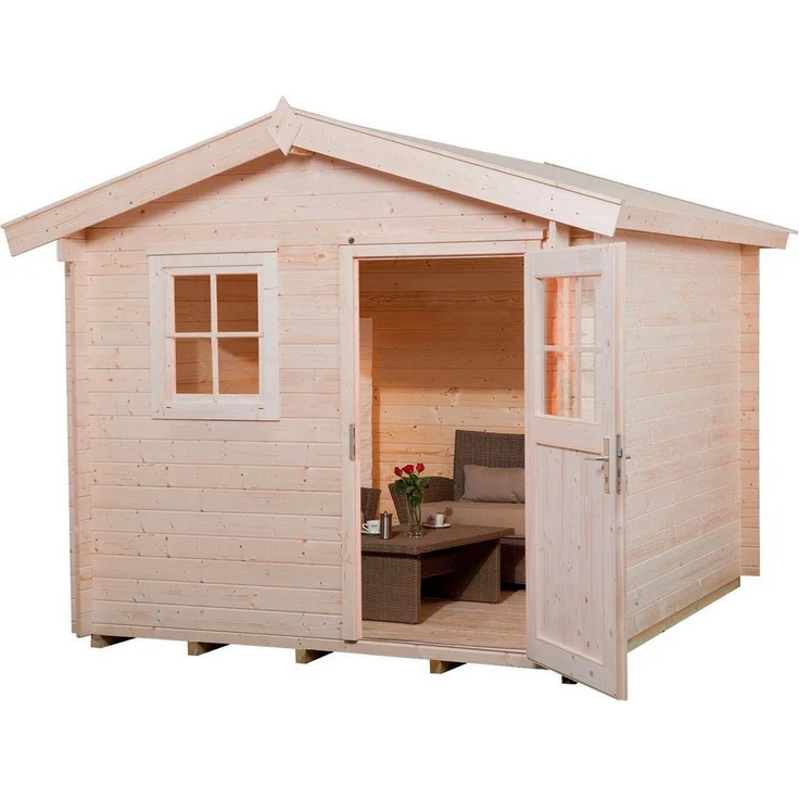 Weka Gartenhaus Premium28 FT, 250 x 200, BxT: 300x234 cm, naturbelassenes Fichtenholz