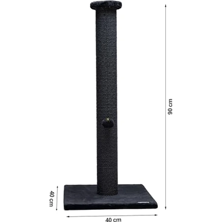 Beeztees 408837 Kratzbaum Serpa L: 40 cm B:40cmH:90cmschwarz – Bild 2