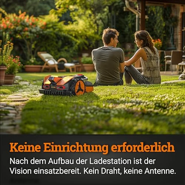 WORX Landroid Vision S250 Mähroboter WR202E, AI Rasenmäher ohne Begrenzungskabel, WLAN & Bluetooth, aktive Hindernisvermeidung, für Gärten bis 250 m² – Bild 2