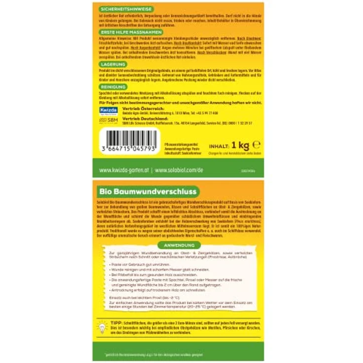 SBM Solabiol Bio Baumwundverschluss, 1 kg – Bild 2