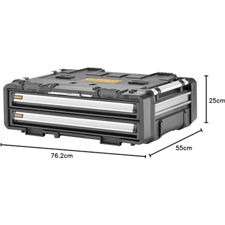 Dewalt ToughSystem dxl Modul mit zwei Schubladen, robuster Kunststoff-Korpus, kompatibel mit ToughSystem 1.0 und 2.0 – Bild 40