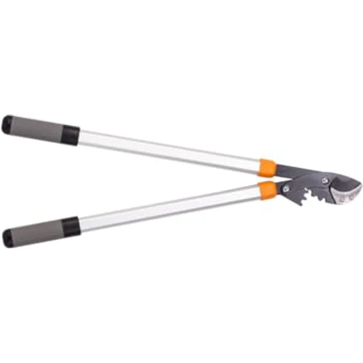 Primaster Amboss-Getriebeastschere 75 cm, leichtes Aluminium, Hochleistungs-Schneidkopf für trockenes Holz, grau-orange – Bild 2