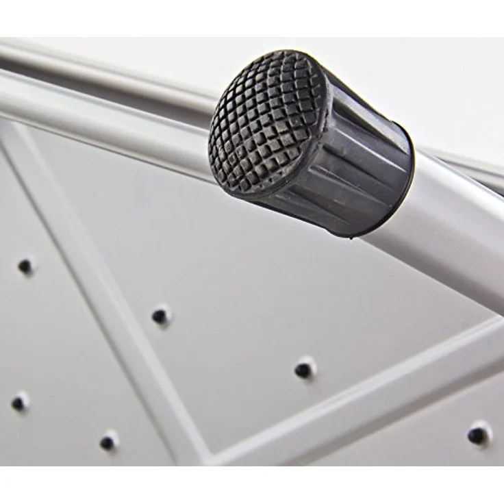 DEMA Trittleiter Wohnwagen Doppel Trittstufe DDT 2, Stabile Stahlrohr-Konstruktion, Grau RAL 7004 – Bild 4