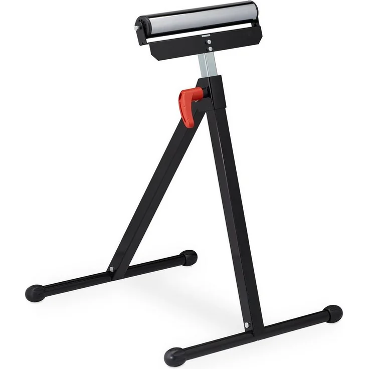 relaxdays Klappbock Rollenbock, Höhenverstellbarer Stahlbock in Schwarz und Silber, max. 60 kg Traglast – Bild 1