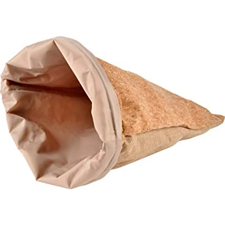 Dynamic24 Canvas Kork Spielsack Schlafsack Katzen Hunde Katzenhöhle Hundehöhle Höhle Bett beige