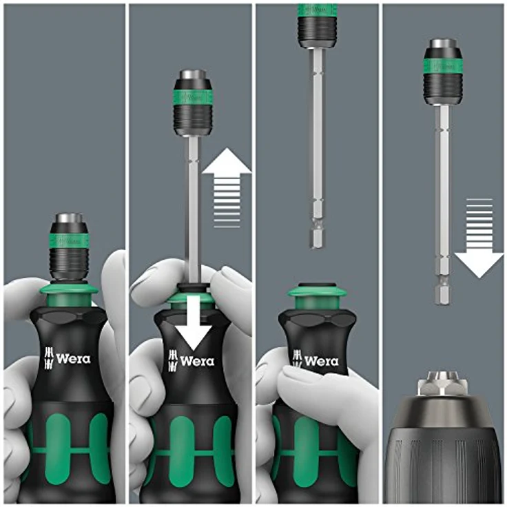 Wera 817 R SB Bits-Handhalter mit Rapidaptor Schnellwechselfutter, 1-4 Zoll x 133 mm, 05073541001 – Bild 4