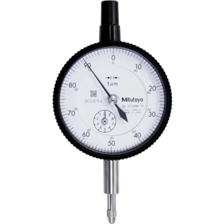 Messuhr, flacher Abschlussdeckel, ISO Ausführung, Edelsteingelagert, Stoßgeschützt, 1 mm, 0,001 mm
