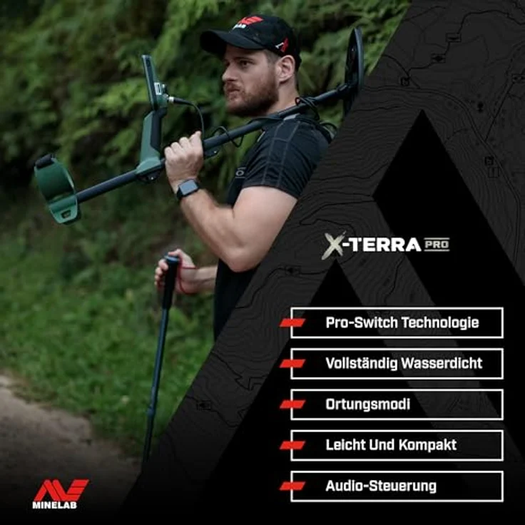 Minelab X-Terra Pro, Metalldetektor mit 6 Suchmodi, wasserdicht bis 5 Meter, umschaltbare Frequenzen 5, 8, 10 und 15 kHz – Bild 8