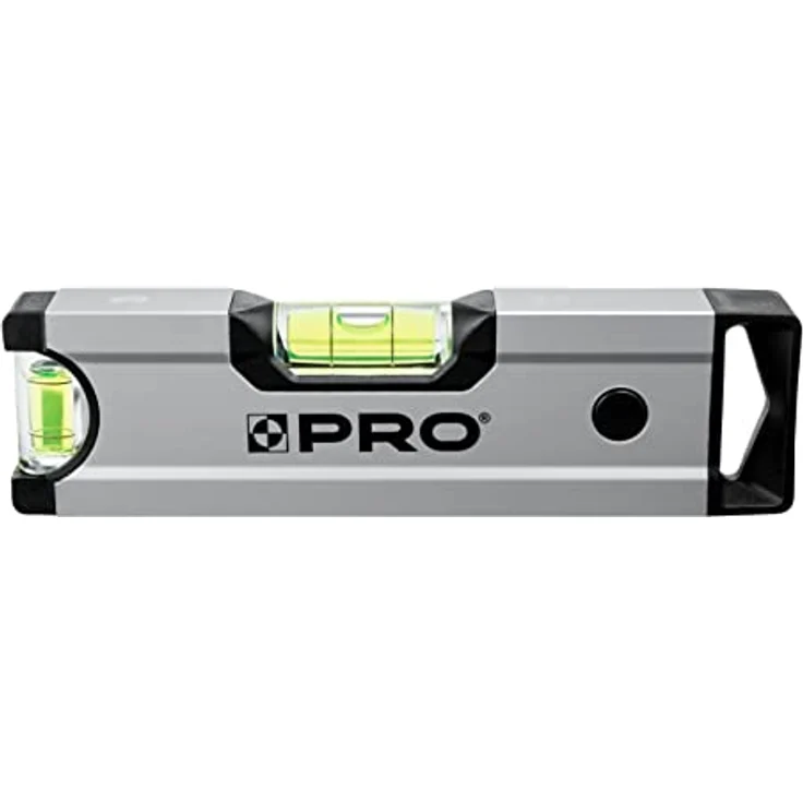 PRO PRO600 Mini Wasserwaage mit Magneten 17cm Eloxiert - Härte 9 auf der Mohs Skala - Ergonomisches Profil und ERS+ Anti Shock Absorber, Silber - Preisvergleich – Bild 5