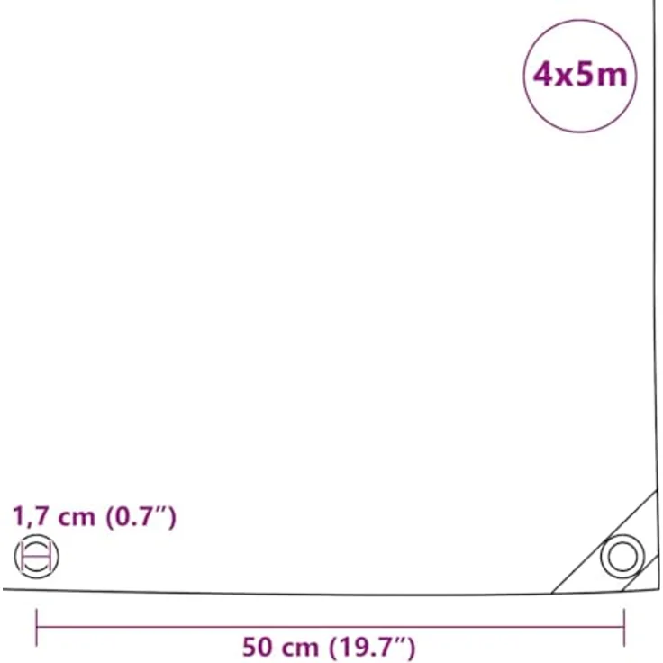 vidaXL Abdeckplane 650 g-m² 4x5 m Grau – Bild 3