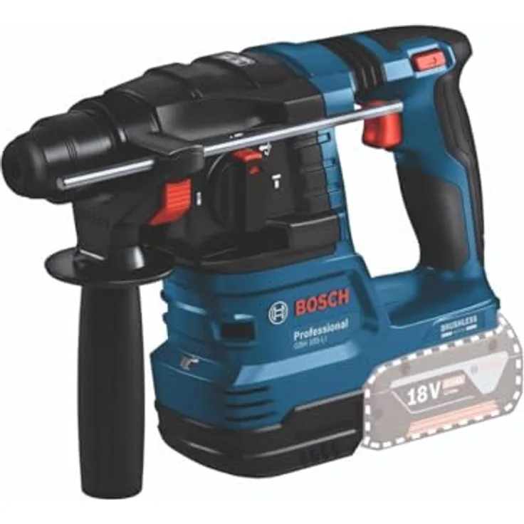 Bosch Combo Kit 2-tlg. 18V: GSR 18V-45 + GBH 18V-22 + 2 x Akku 4.0Ah, Schnellladegerät, Professionelles Akku-Bohrhammer-Set, blau