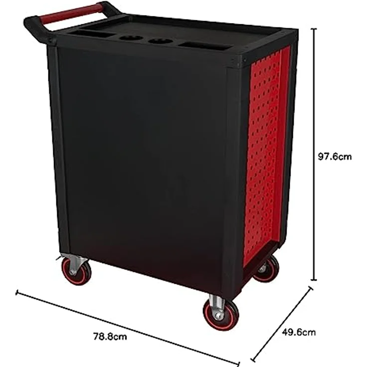 KS Tools RACINGline SCHWARZ-ROT Werkstattwagen mit 7 Schubladen und 515 Premium-Werkzeugen – Bild 2