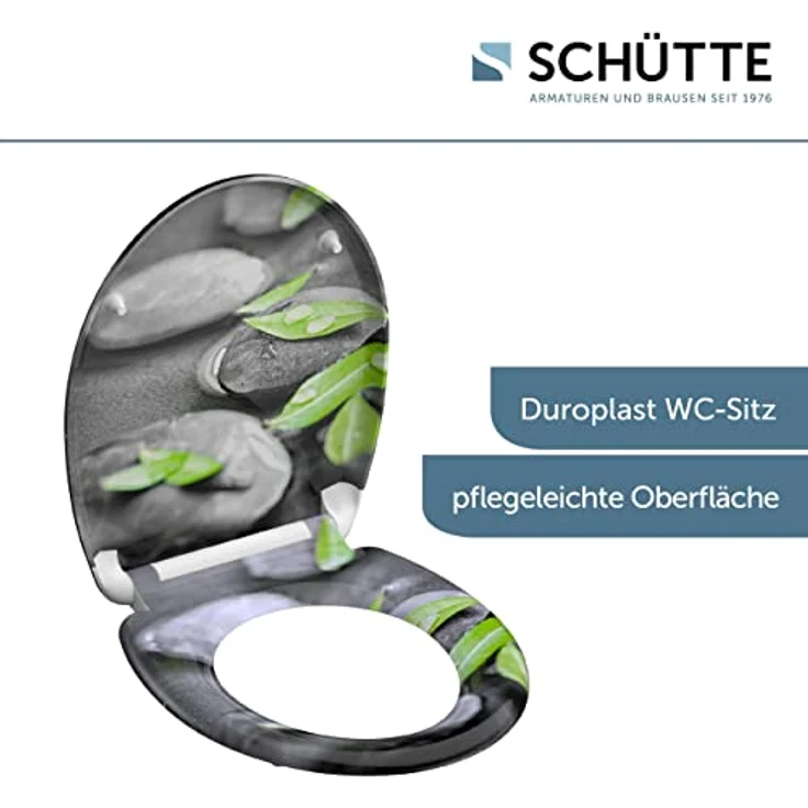 Schütte WC-Sitz Duroplast Stone, doppelte Absenkautomatik und Schnellverschluss, bruchsicher und kratzfest – Bild 5