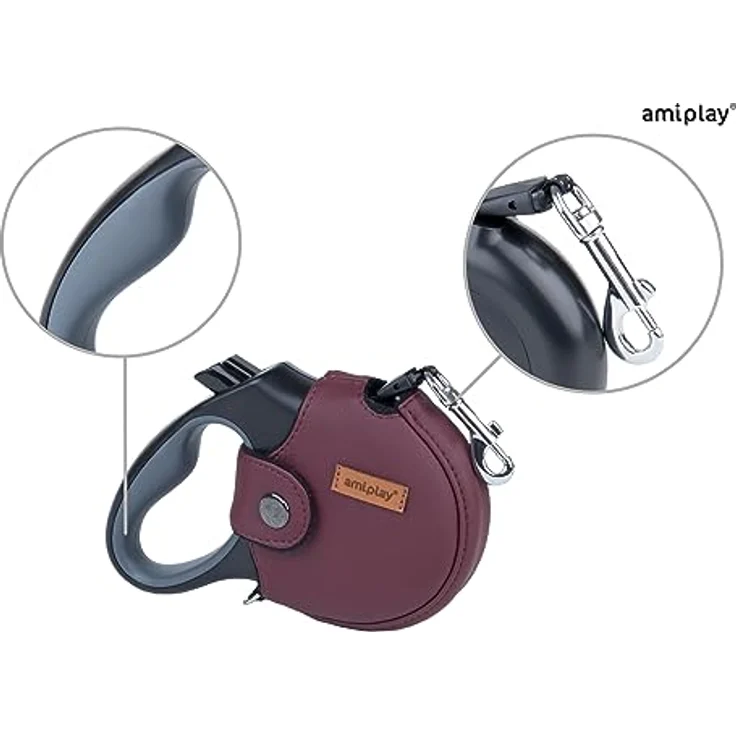 Amiplay Hunde Roll-Leine Infini Freedom mit Schutzhülle Lincoln - Flexi Leine 12m, 15m, Ideal für Große Hunde, Ausziehbar, Langlebige Hundeleine mit Innovativem Design - Preisvergleich – Bild 3