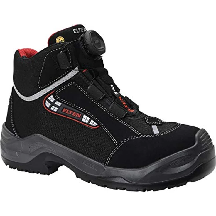 Elten Sicherheitsschuhe breite Schnürstiefel S3 BOA, wasserabweisend, mit Aluminiumkappe und rutschfester PU/PU-Laufsohle, Größe 42 – Bild 1