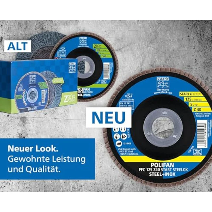  Durchmesser 125mm POLIFAN-Fächerscheibe 10er Pack Korn 40 VPE: 10 – Bild 12